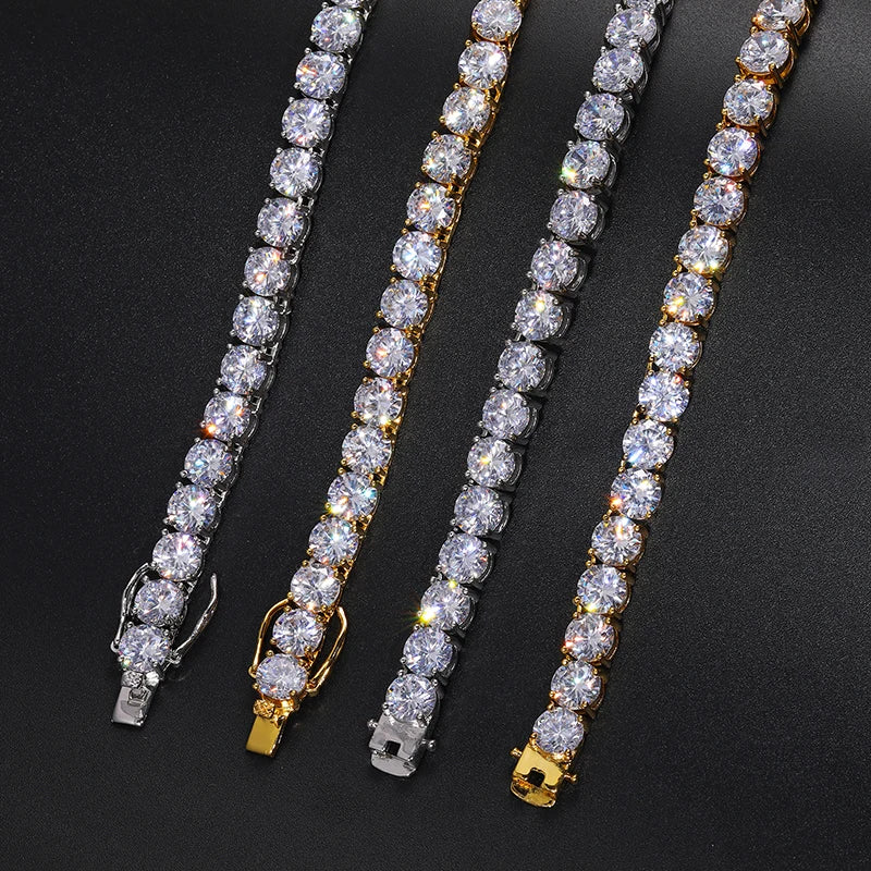8mm-10mm High-Quality VVS1 Moissanite Tennis Necklace