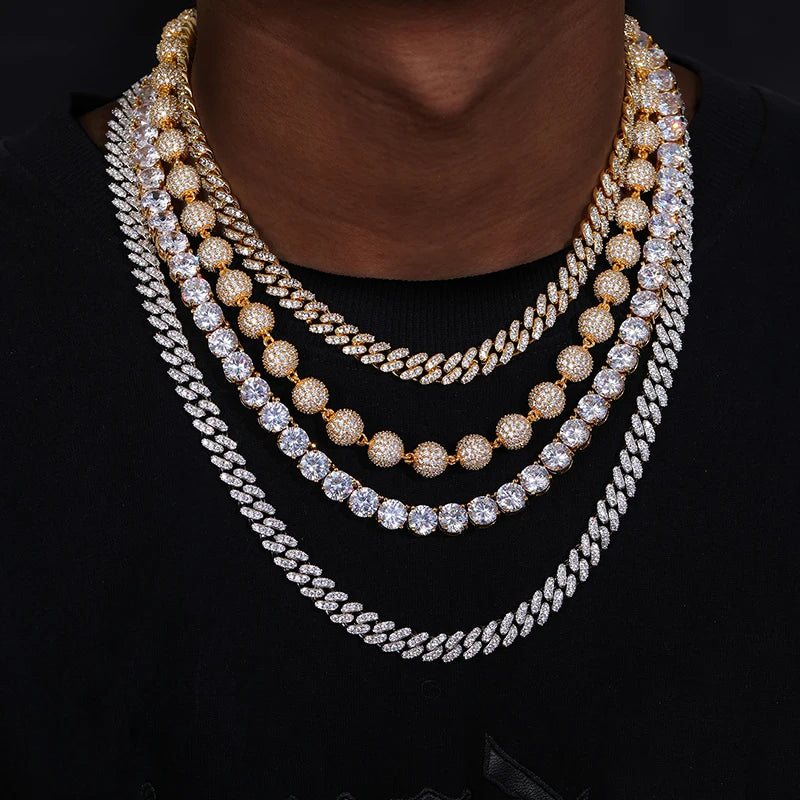8mm-10mm High-Quality VVS1 Moissanite Tennis Necklace