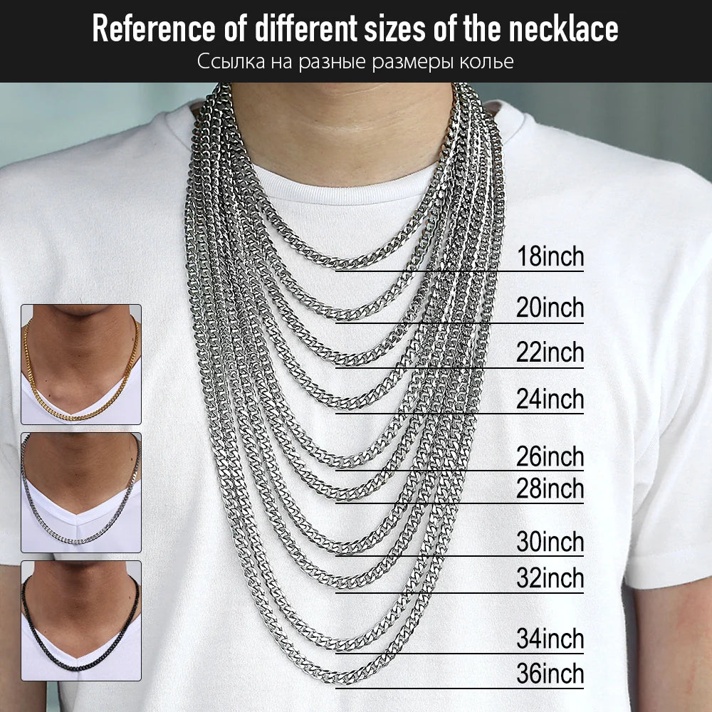 3-11mm Stainless Steel Necklace