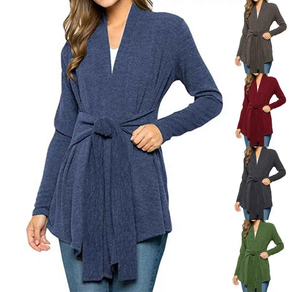 Womens Tie Waist Cardigan