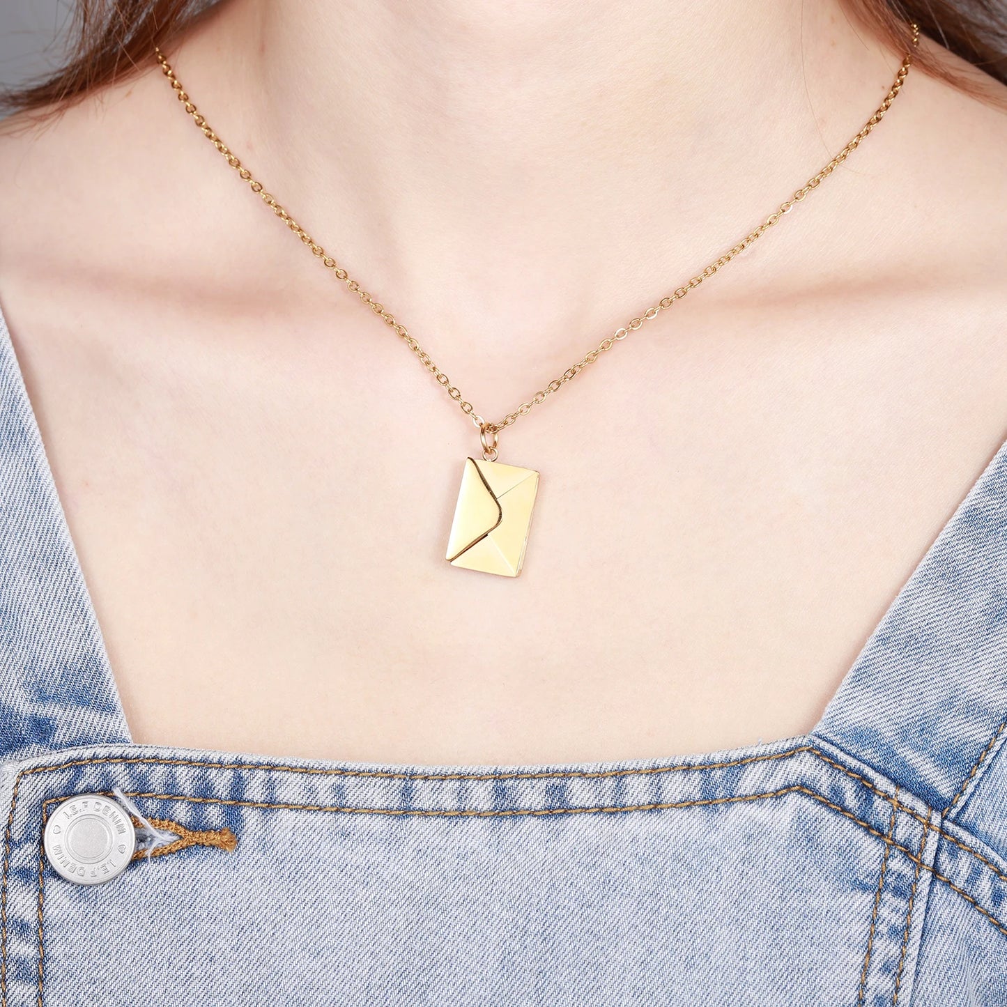 Personalized Custom Envelope Necklace