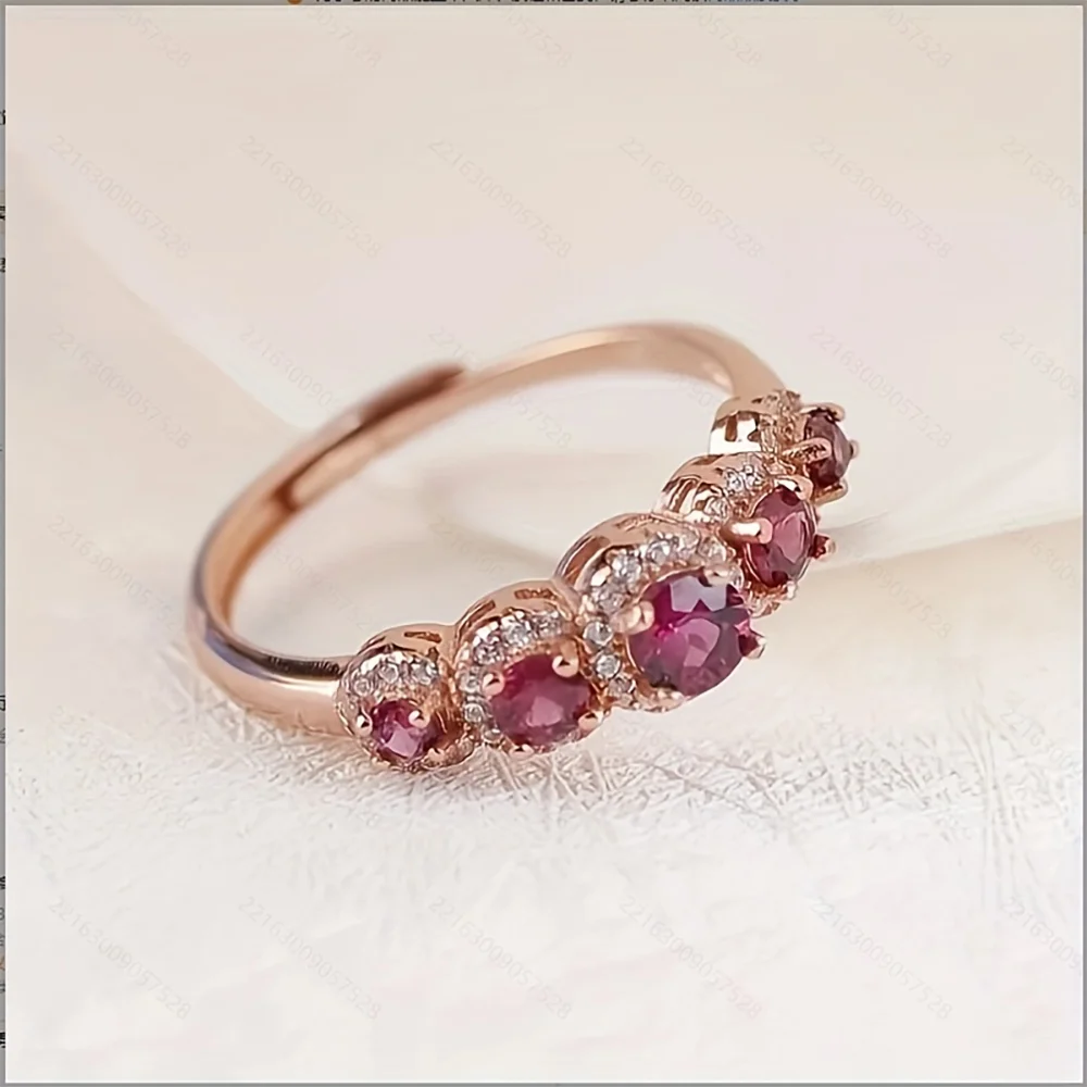 Vintage Purple Cubic Zircon Ring for Women