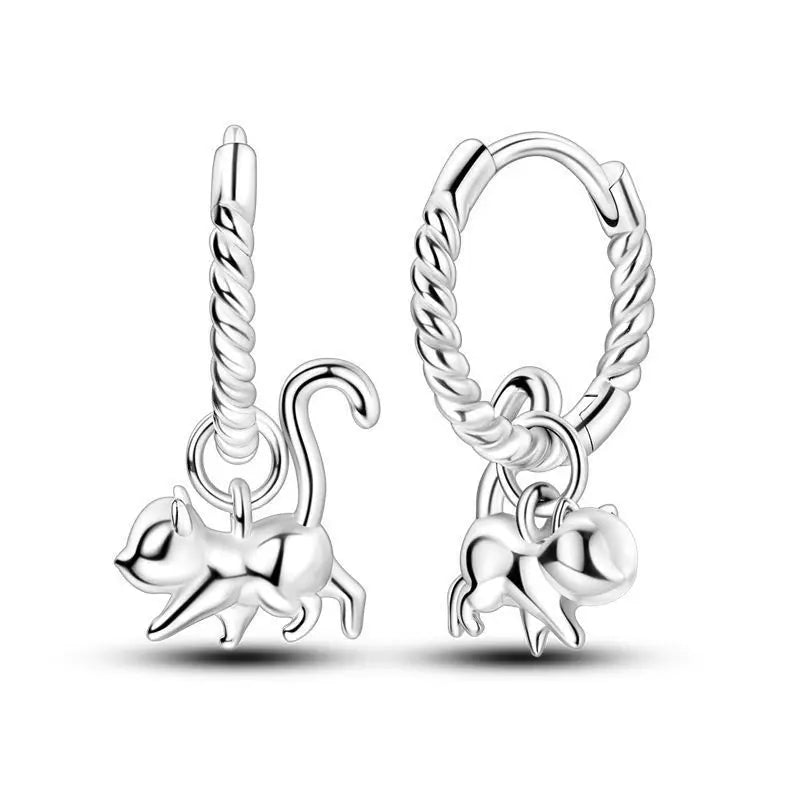 Sterling Silver S925 Puppy Bone AB Earrings