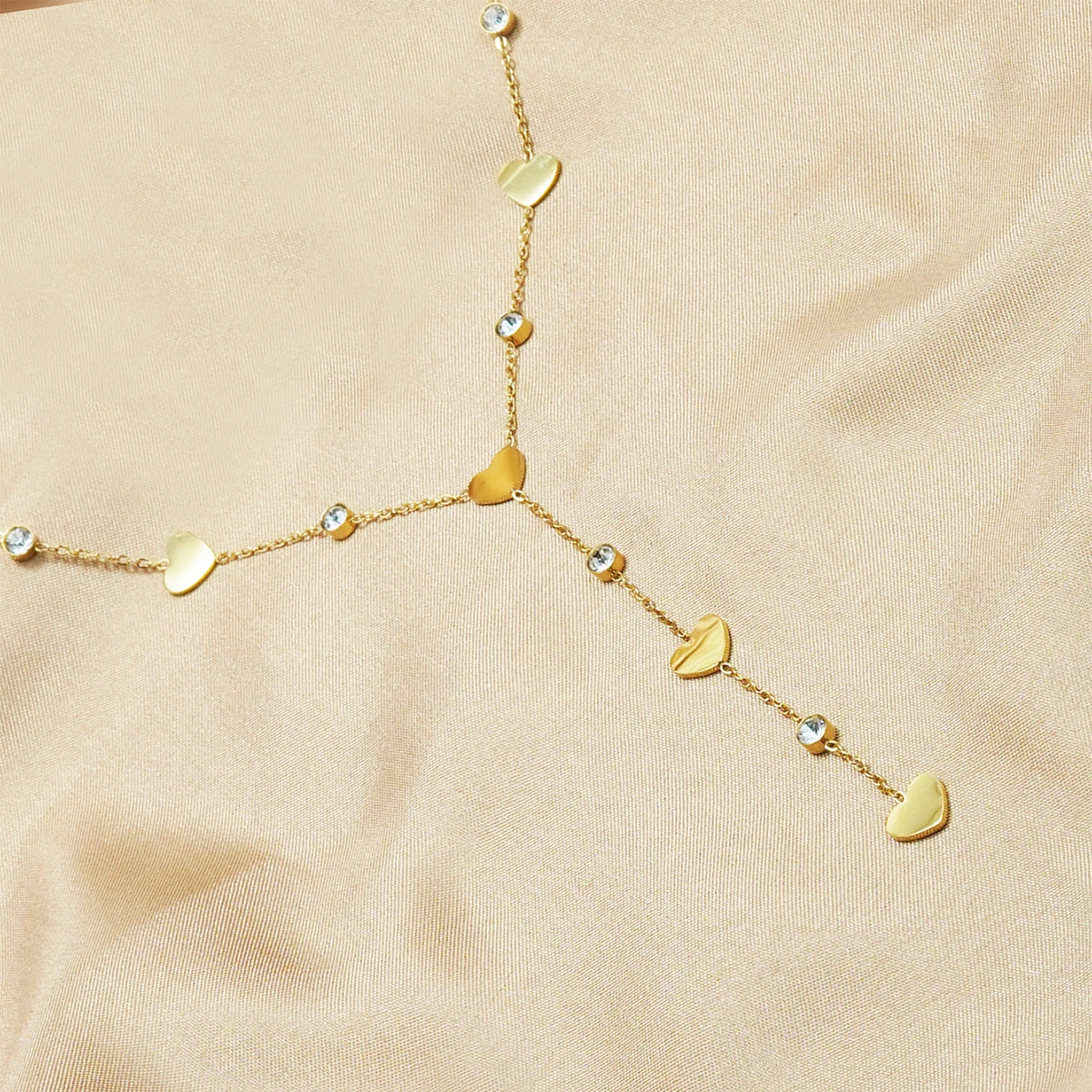 Lxalry 18K Gold-Plated Rhinestone Necklace