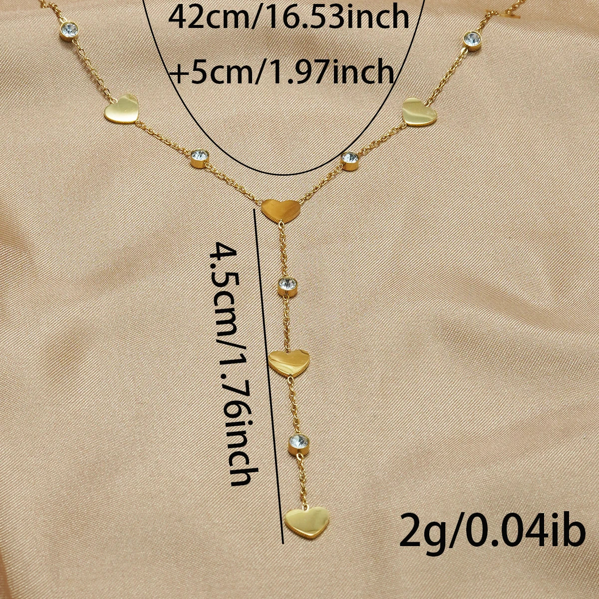 Lxalry 18K Gold-Plated Rhinestone Necklace