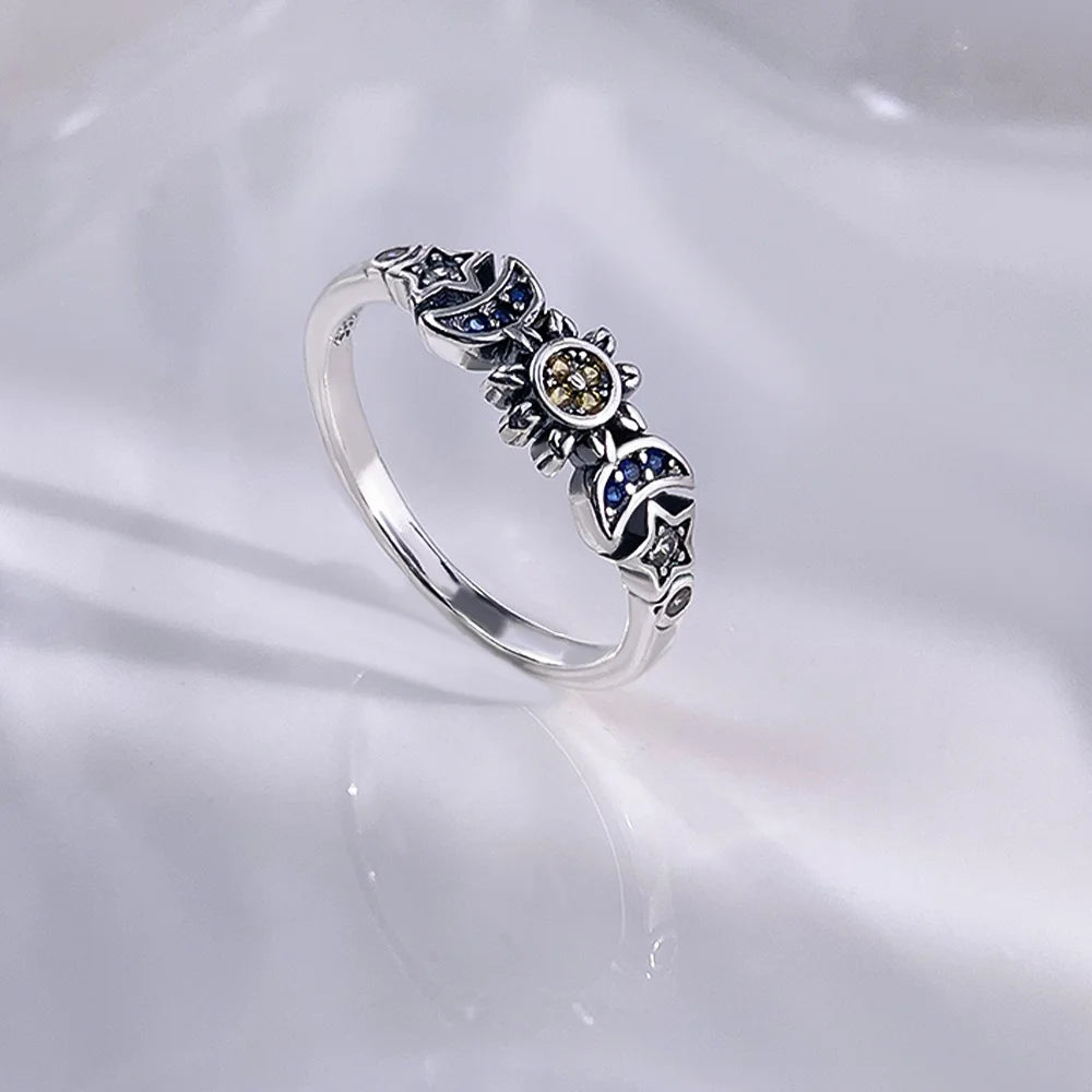 Women 925 Sterling Silver Universe Rings