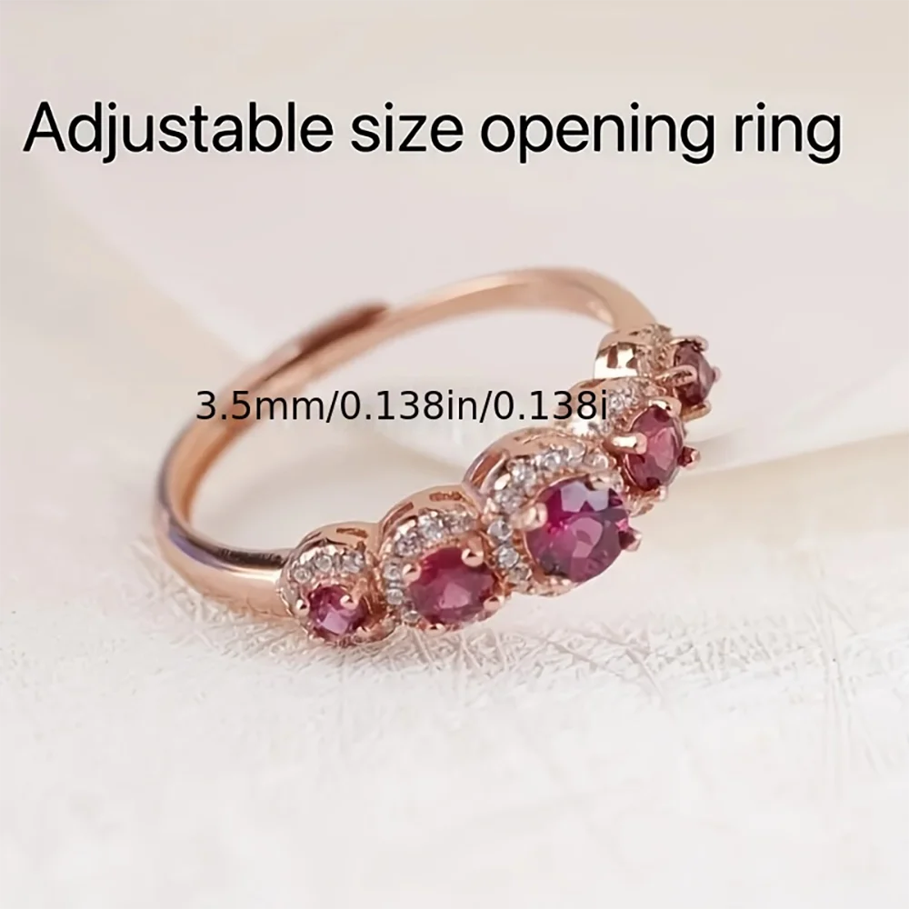 Vintage Purple Cubic Zircon Ring for Women