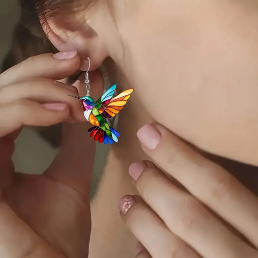 Colorful Hummingbird Earrings Women