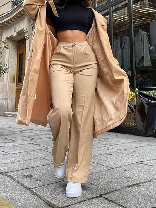 Ladies' beige suit pants