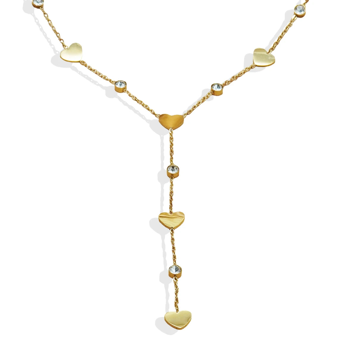 Lxalry 18K Gold-Plated Rhinestone Necklace