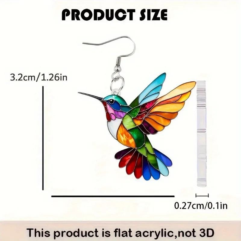 Colorful Hummingbird Earrings Women