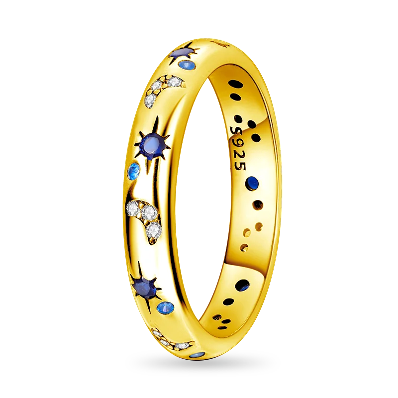 Women 925 Sterling Silver Universe Dewdrop