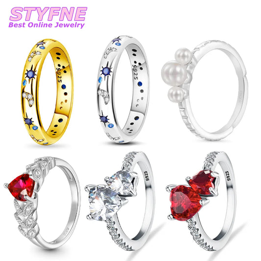 Women 925 Sterling Silver Universe Dewdrop