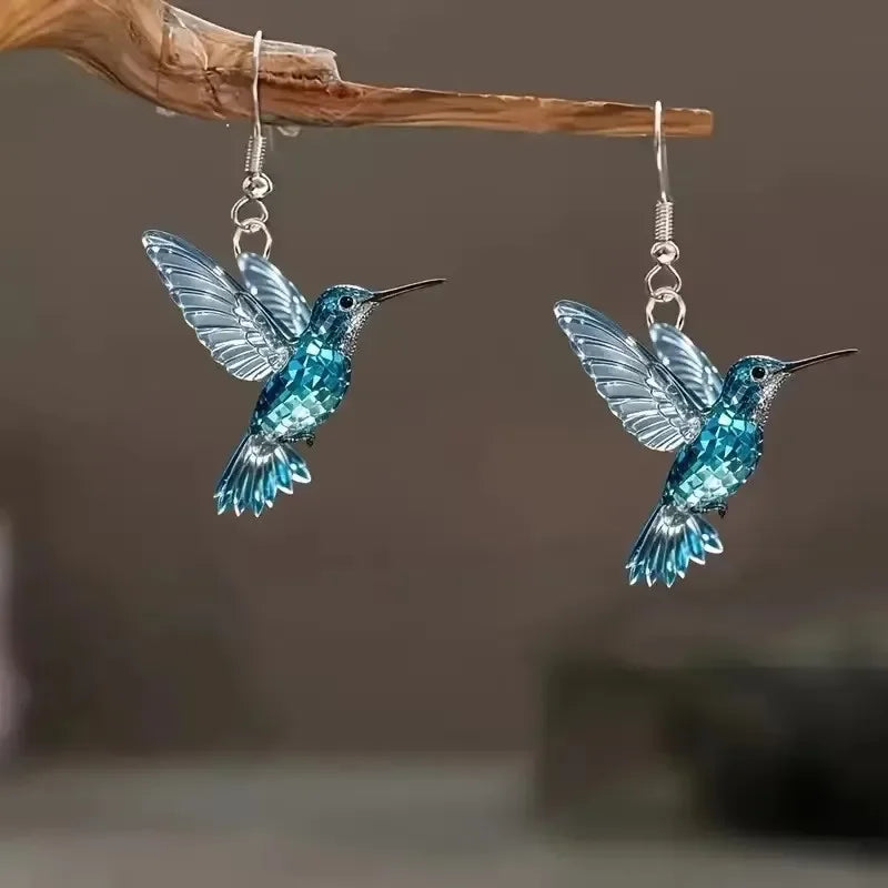 Colorful Hummingbird Earrings Women