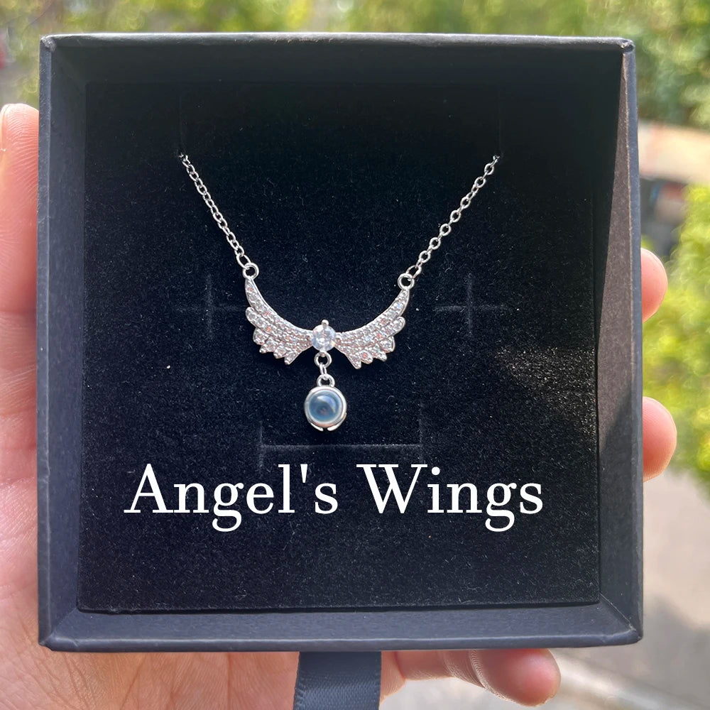 Custom Photo Projection Necklace Stainless Steel Chain