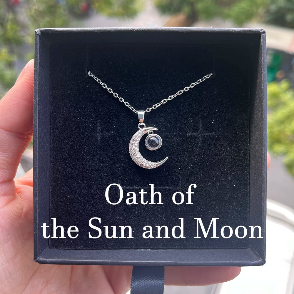 Custom Photo Projection Necklace Stainless Steel Chain