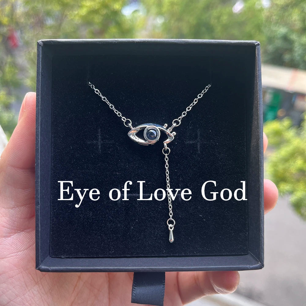 Custom Photo Projection Necklace Stainless Steel Chain