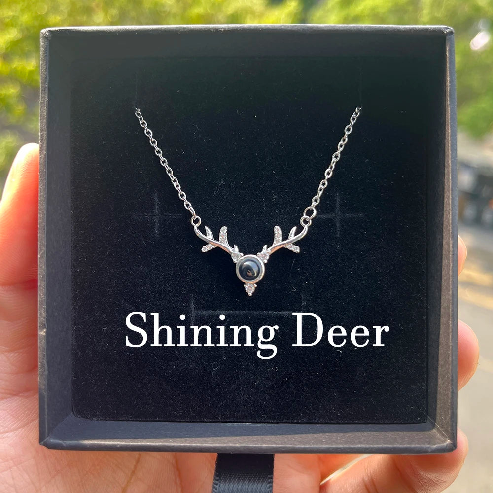 Custom Photo Projection Necklace Stainless Steel Chain