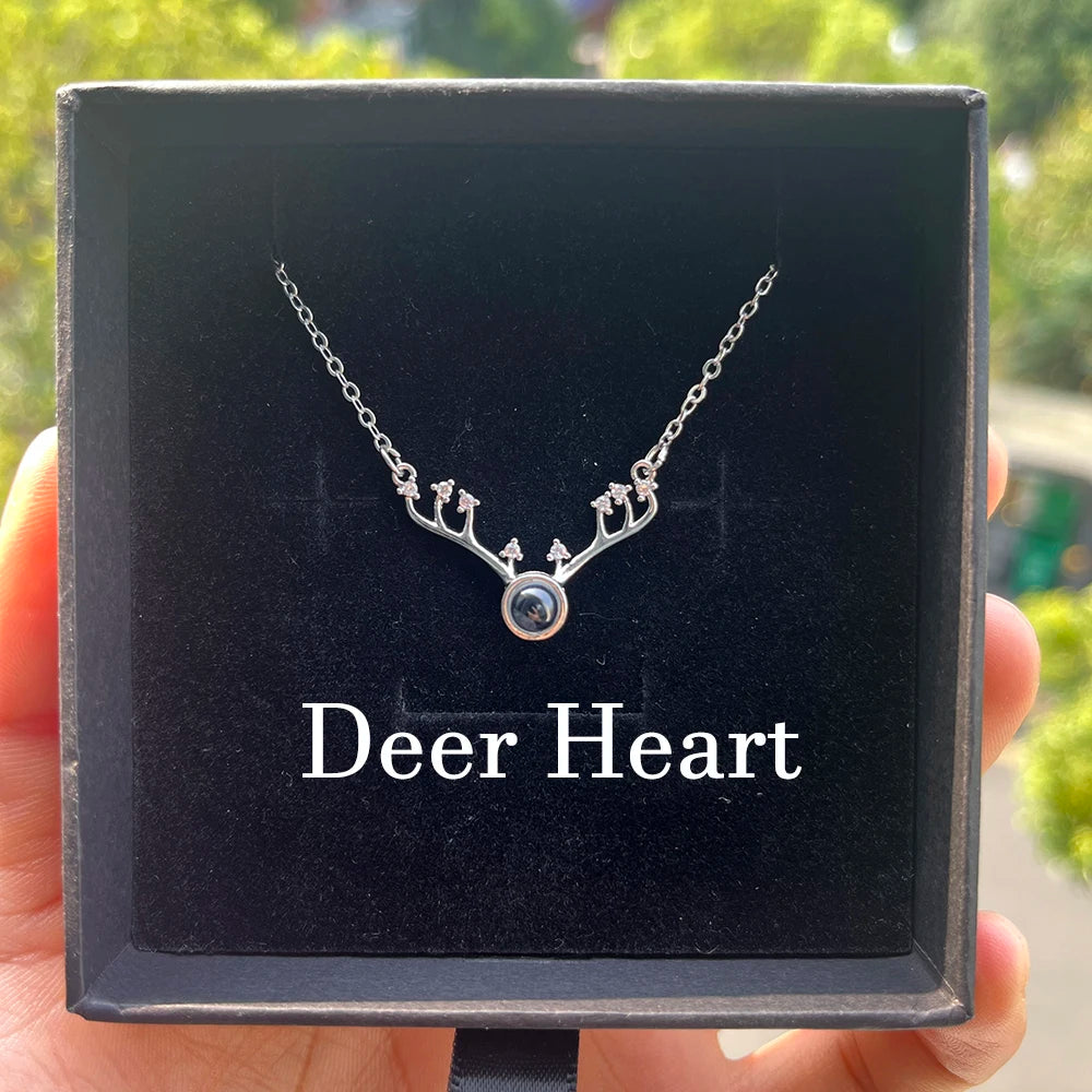 Custom Photo Projection Necklace Stainless Steel Chain