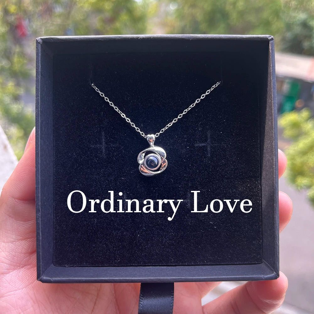 Custom Photo Projection Necklace Stainless Steel Chain