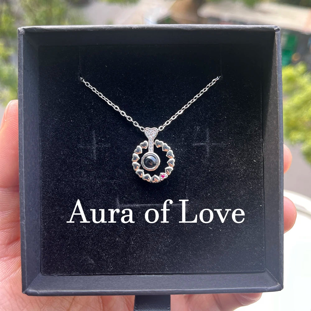 Custom Photo Projection Necklace Stainless Steel Chain