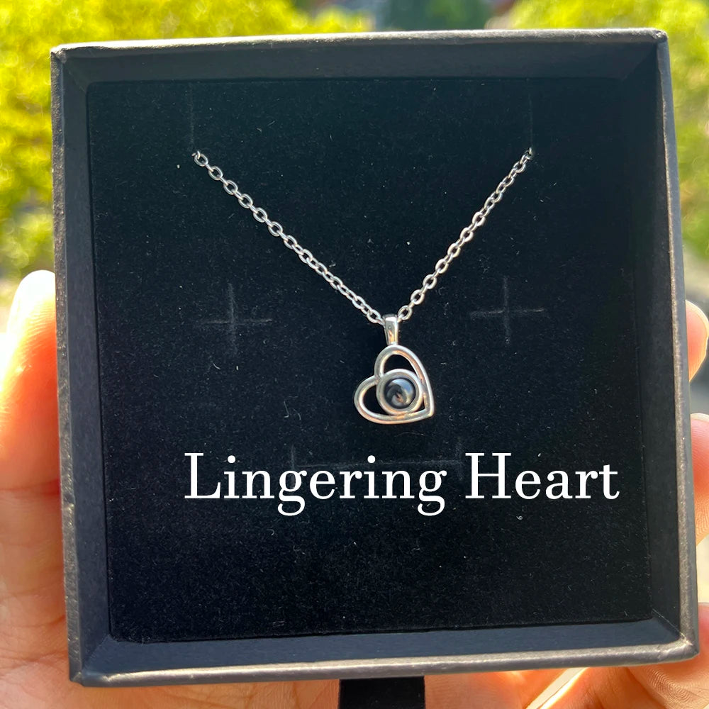 Custom Photo Projection Necklace Stainless Steel Chain