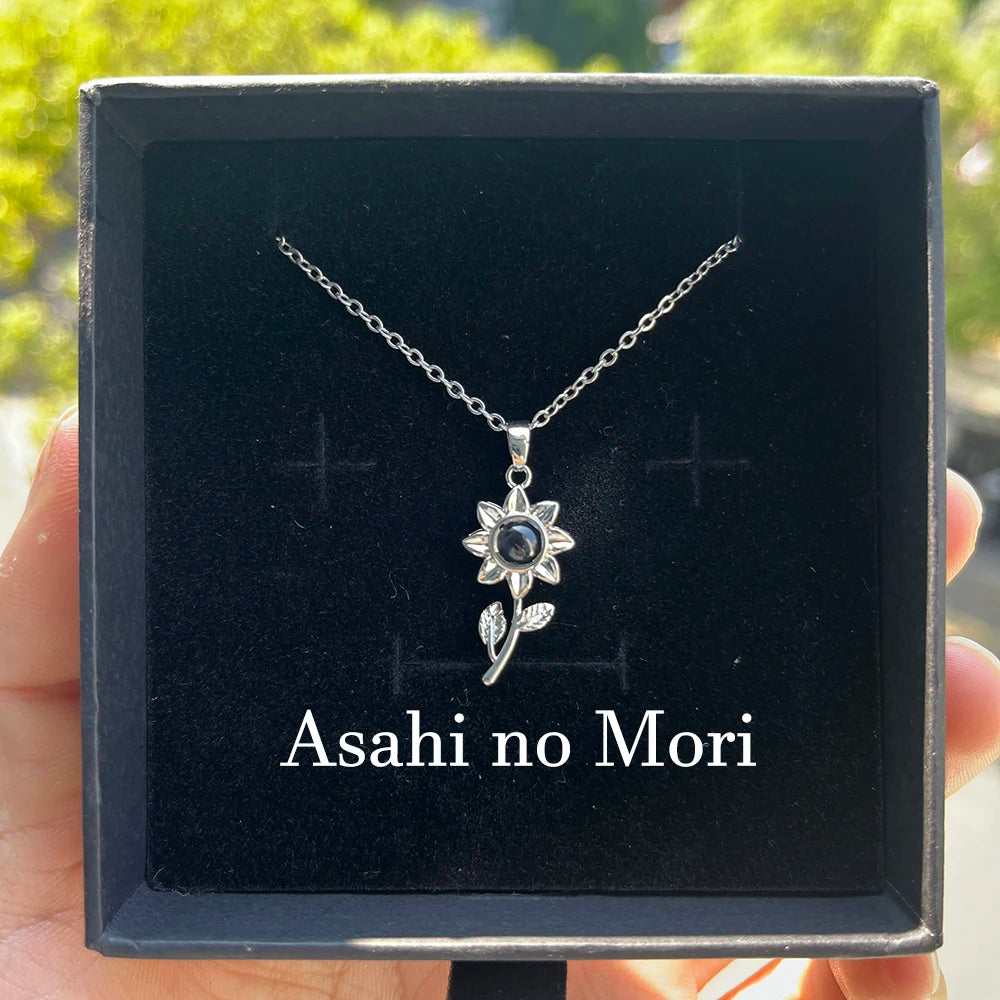 Custom Photo Projection Necklace Stainless Steel Chain