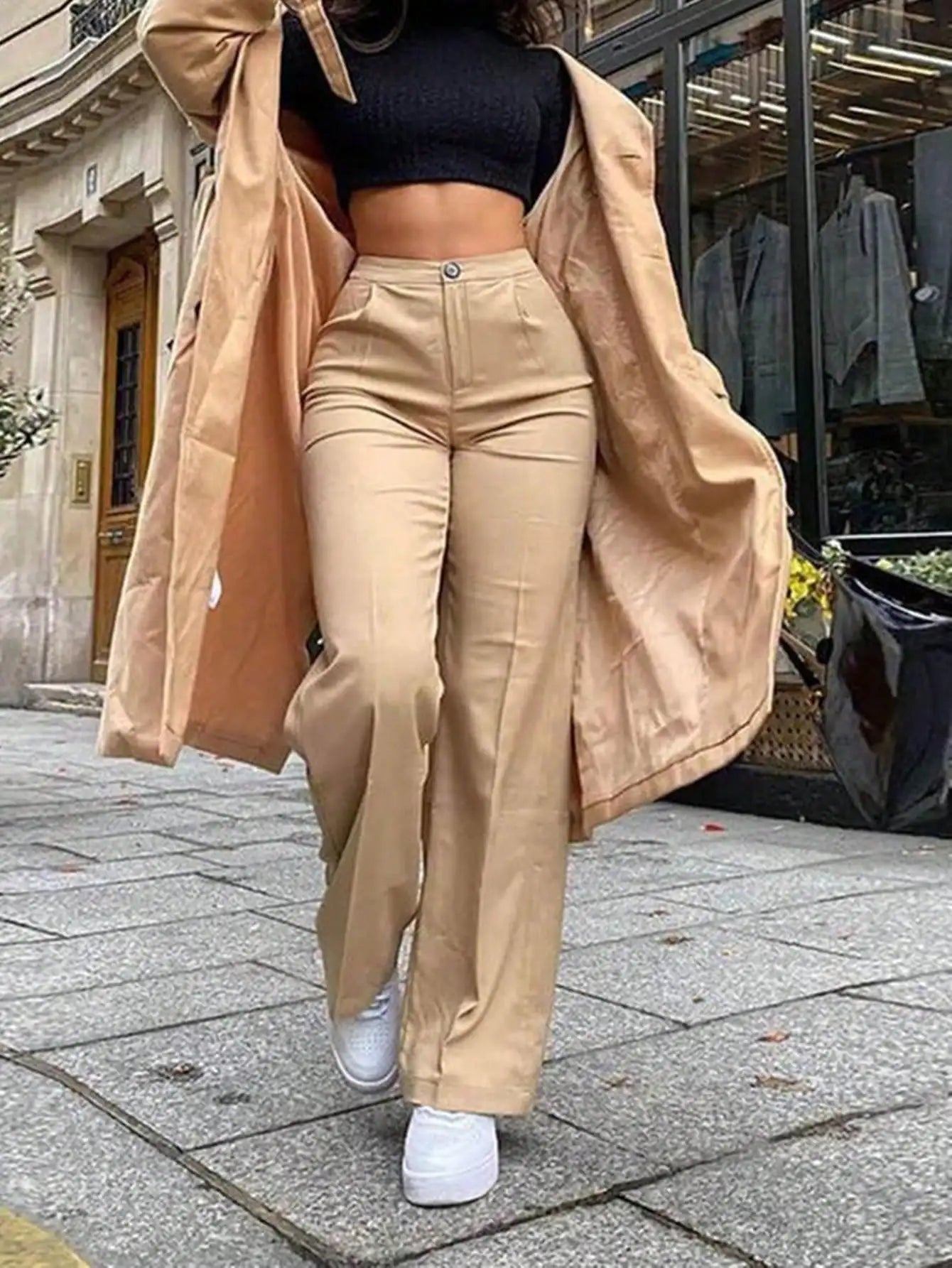 Ladies' beige suit pants