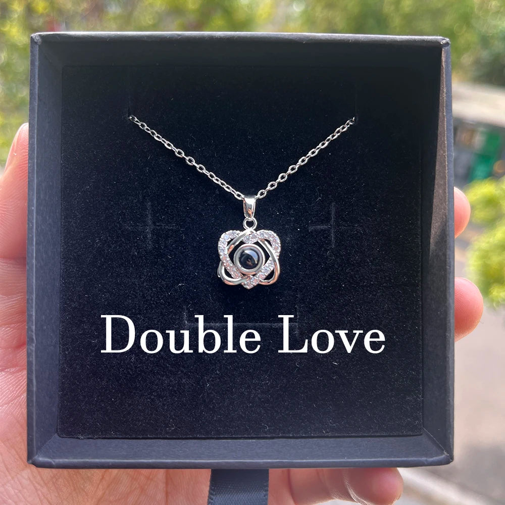 Custom Photo Projection Necklace Stainless Steel Chain