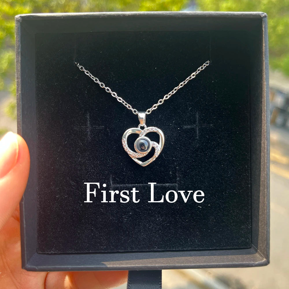 Custom Photo Projection Necklace Stainless Steel Chain
