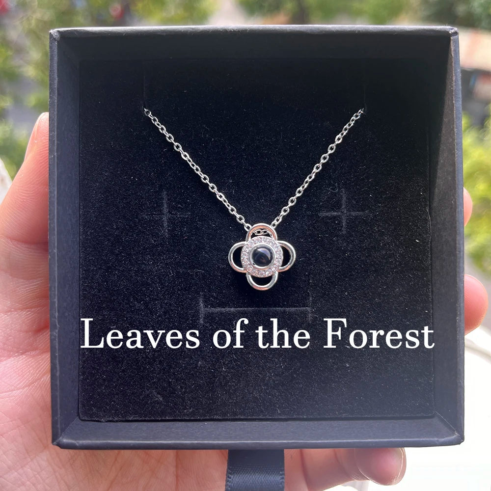 Custom Photo Projection Necklace Stainless Steel Chain