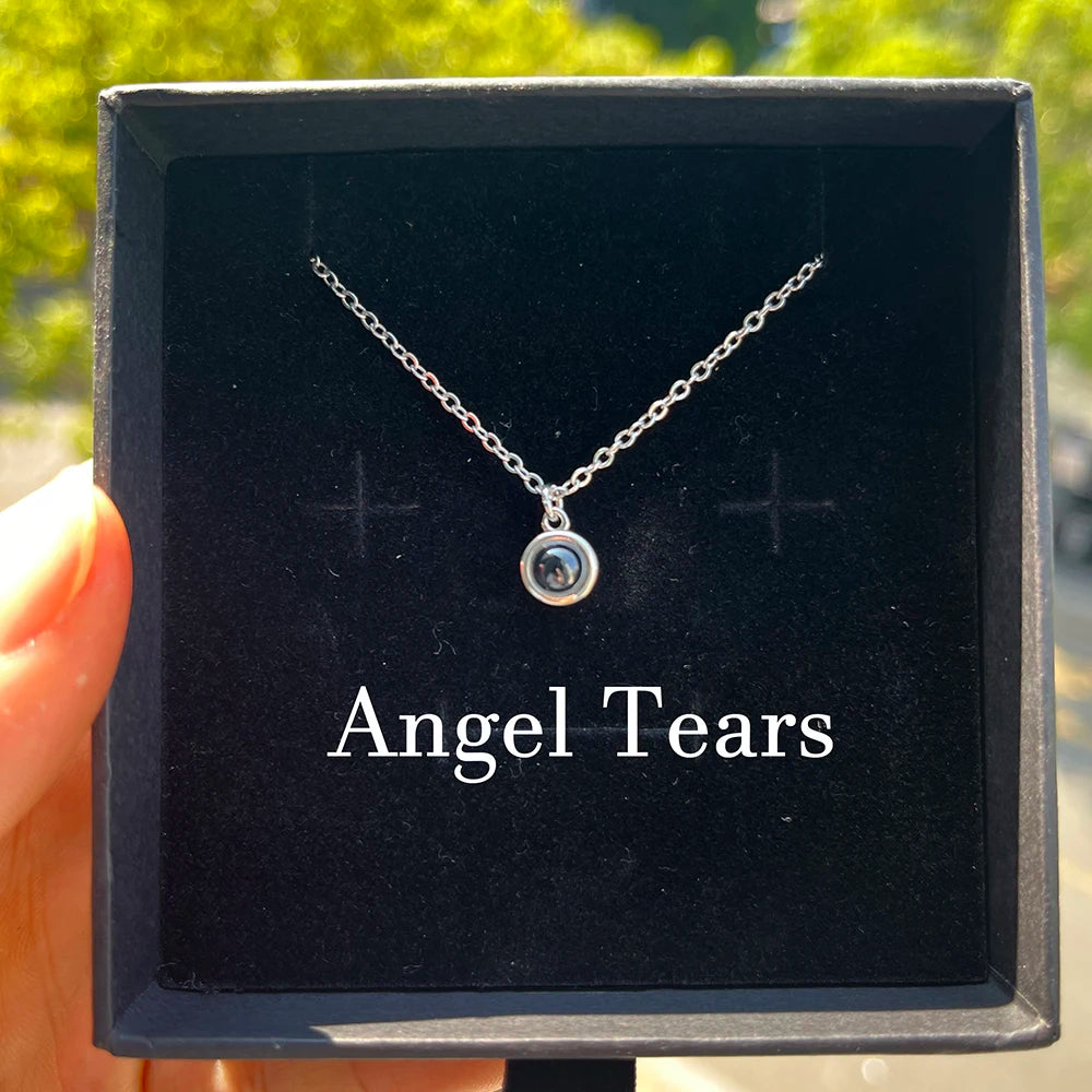 Custom Photo Projection Necklace Stainless Steel Chain