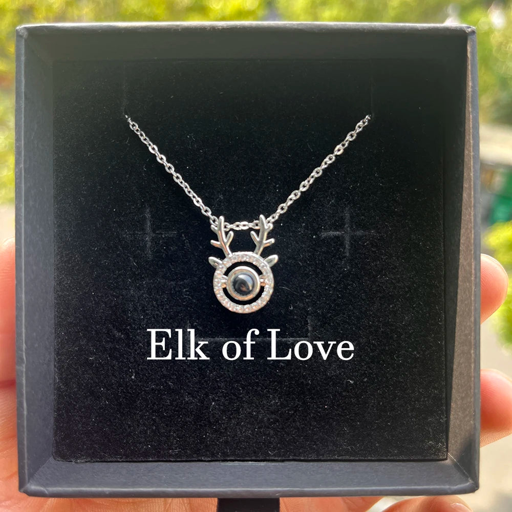 Custom Photo Projection Necklace Stainless Steel Chain