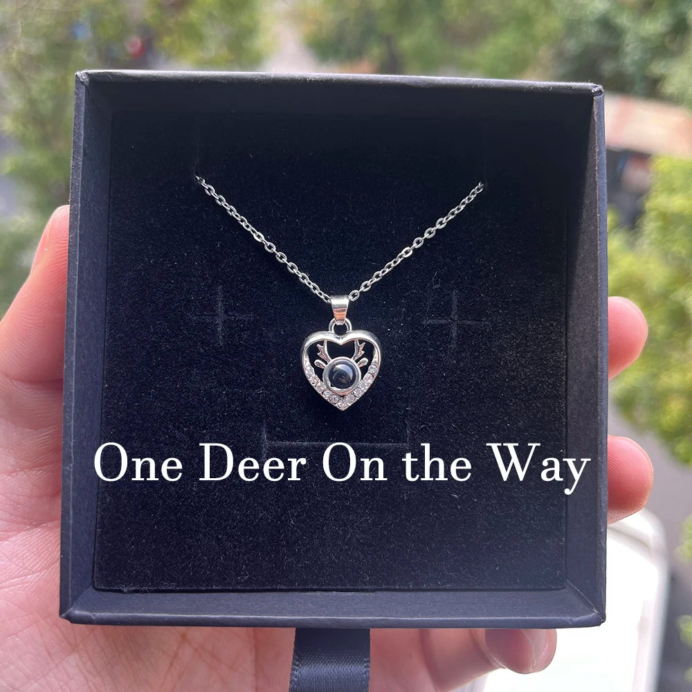 Custom Photo Projection Necklace Stainless Steel Chain