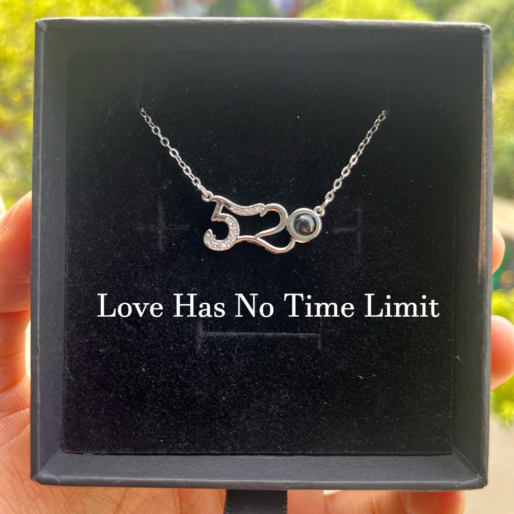 Custom Photo Projection Necklace Stainless Steel Chain